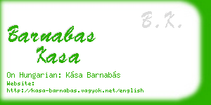 barnabas kasa business card